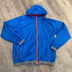 Adidas Blue Zipup Athletic Workout Windbreaker Men XL‎